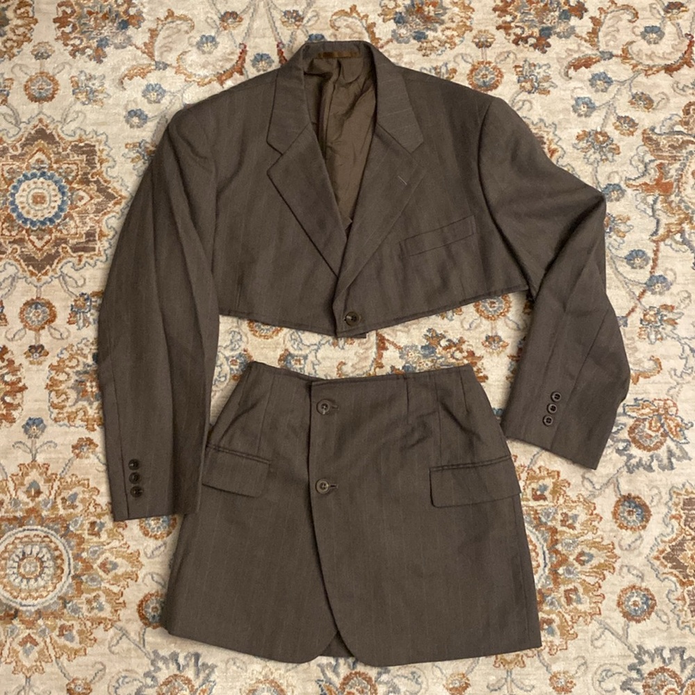 Vintage Reworked Cropped Blazer Set - Picture 2 of 10